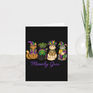 Meowdi gras mardi gras cat lover new orleans card