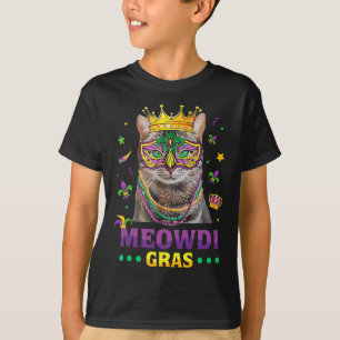 Meowdi Gras Mardi Gras Cat Lover New Orleans Louis T-Shirt