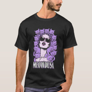 Meowdusa Cats Cat Lover Medusa Woman Funny Feline T-Shirt