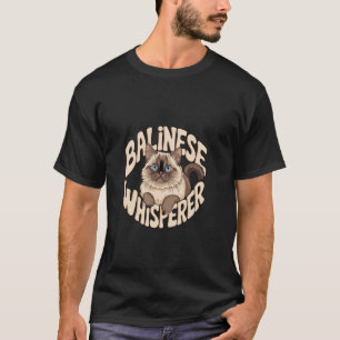 Meowdy Balinese Cowboy Cat Design T-Shirt