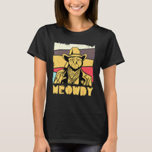 Meowdy Ca Texas Western Ca Meowdy Cat T-Shirt