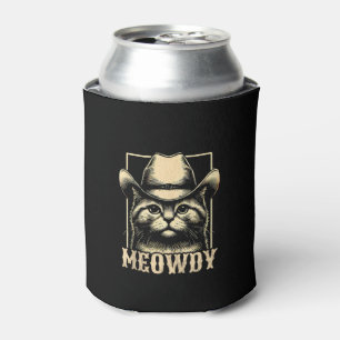 Meowdy Cat Cowboy Cowgirl Meow Howdy Halloween Cos Can Cooler