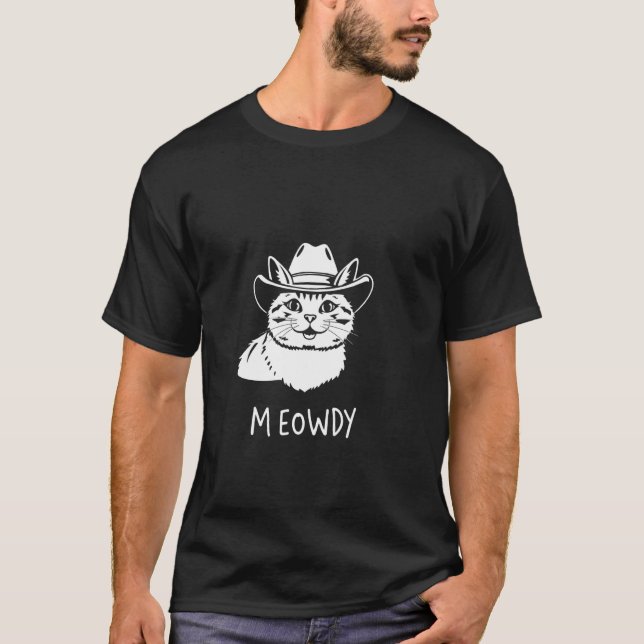 MEOWDY Cat Cowboy T-Shirt (Front)