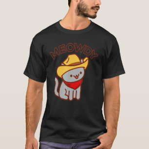 Meowdy Cat  Mashup Between Meow And Howdy T-Shirt