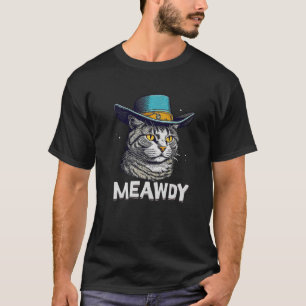 Meowdy Cat Meme Texas Funny Cat Cowboy Premium T-Shirt