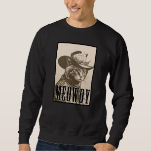 Meowdy Cat Shirt - Funny Mashup Meow and Howdy - C