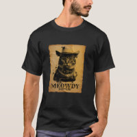 Meowdy Cowboy Cat Funny Sarcastic Pun Western Hors