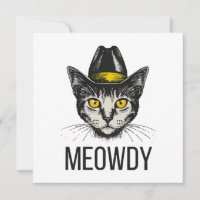 Meowdy Funny Cat