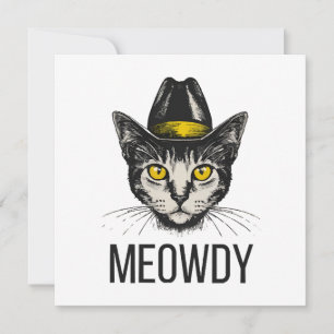Meowdy Funny Cat Invitation