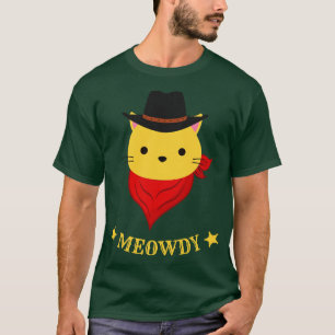 Meowdy Funny Cowboy Cat Western Rodeo Feline T-Shirt