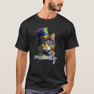 Meowdy Funny Mashup Meow Howdy Cat Meme Christmas  T-Shirt