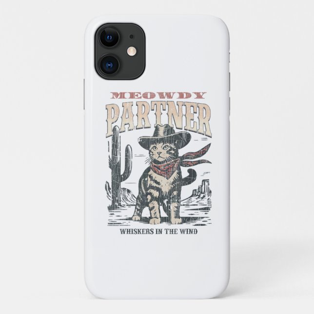 Meowdy Partner Cowboy Cat  Case-Mate iPhone Case (Back)