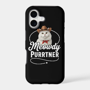 Meowdy Purrtner Funny Cat Cowboy Western Pun Desig
