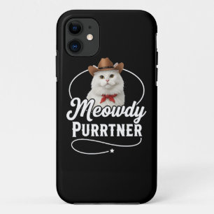 Meowdy Purrtner Funny Cat Cowboy Western Pun Desig Case-Mate iPhone Case