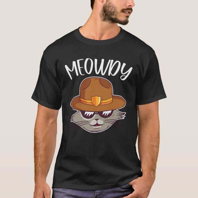 Meowdy  Texas Cat Meme Cat T-Shirt (Front)
