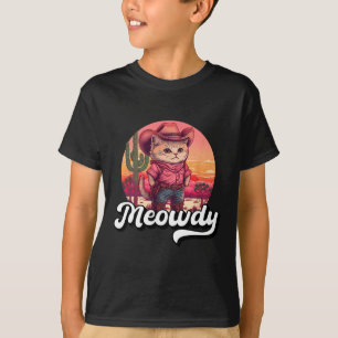 Meowdy Texas Cat Meme Country Music Cowgirl Cute C T-Shirt