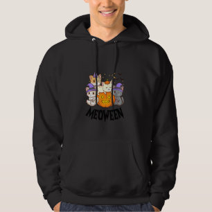 Meoween Witch Cats Cute Halloween Cat Pet Kitten Hoodie