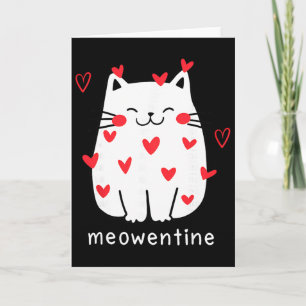 Meowentine Cute Cat Heart Valentine Day Cats Lover Card
