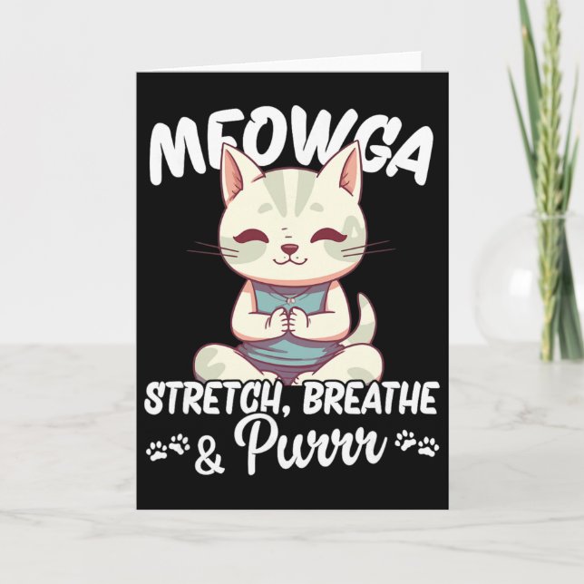 Meowga Cats And Yoga  Card (Front)
