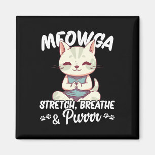 Meowga Cats And Yoga Magnet