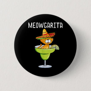 Meowgarita - Cinco De Mayo Margarita Cat Lover 6 Cm Round Badge