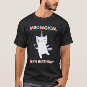 Meowgical 46th Birthday Kitty 46 Year Old  Cat T-Shirt