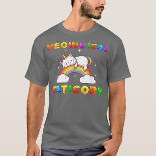 Meowgical Caticorn Tee Cat Unicorn Girls Women Kit