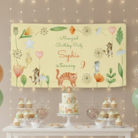 meowgical cats and flowers birthday party