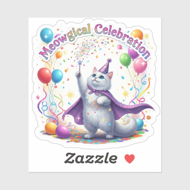 Meowgical Celebration – Whimsical Cat (Sheet)