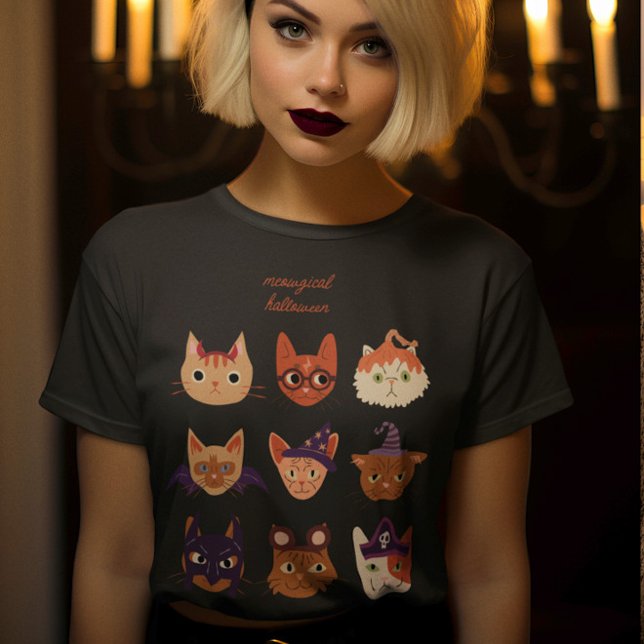 Meowgical Halloween Cats in Costume Tri-Blend Shirt (Creator Uploaded)