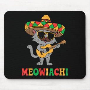 Meowiachi Cat Mariachi Funny Cinco De Mayo Mexican Mouse Pad