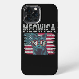 Meowica 4th of July Cat Lover Patriotic USA iPhone 13 Pro Max Case