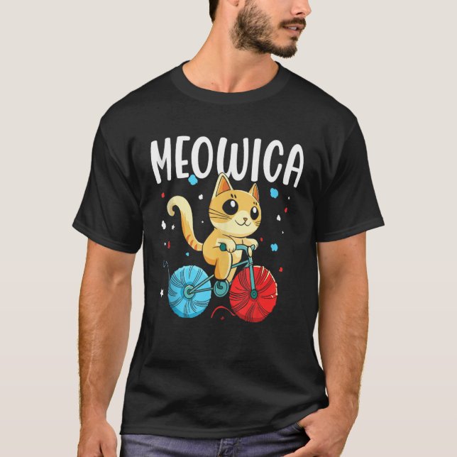 Meowica America Usa 4Th Of July Independence Patri T-Shirt (Front)