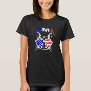 Meowica Cat 4h Of July American Flag Sunglasses Pa T-Shirt