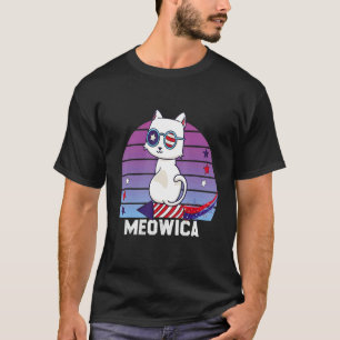 Meowica Cat 4th Of July Merica Usa Cats American T-Shirt