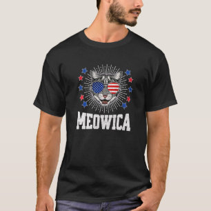 Meowica Cat Americat Merica Usa Flag Sunglasses 4t T-Shirt