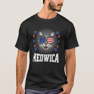 Meowica Cat Americat Merica Usa Flag Sunglasses 4t T-Shirt