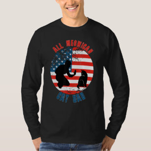 Meowica Cat Fourth Of July Cat Dad Patriotic Cats  T-Shirt