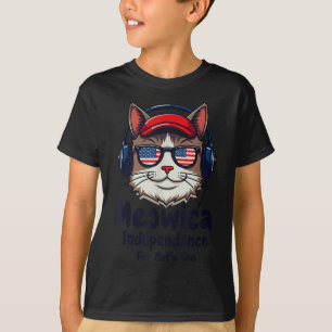 Meowica Independence For Cats Too Patriotic Cat De T-Shirt