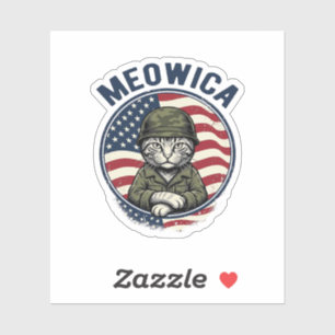Meowica Patriotic Cat Vintage Engraving Shirt Desi