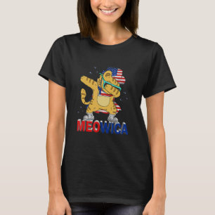 Meowica Pet Cat 4th Of July Patriotic American Pr T-Shirt