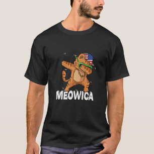 Meowica  Pet Cat 4th Of July Patriotic American Pr T-Shirt