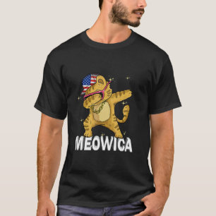 Meowica Pet Cat 4th Of July Patriotic American Pr T-Shirt