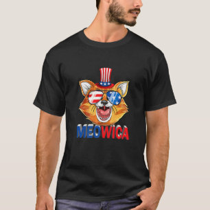 Meowica Pet Cat 4th Of July Patriotic American Pr T-Shirt