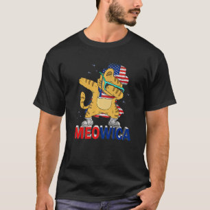 Meowica Pet Cat 4th Of July Patriotic American Pr T-Shirt