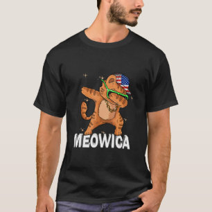 Meowica Pet Cat 4th Of July Patriotic American Pr T-Shirt