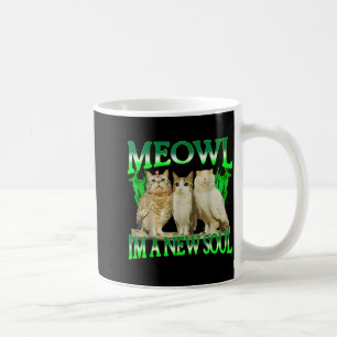 Meowl a new soul cat owl funny cat meme humour men coffee mug