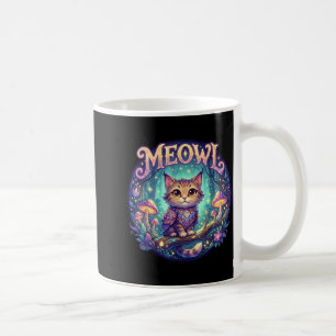 Meowl Cat Owl Meme Brainrot Kids Cursed Silly Gen  Coffee Mug