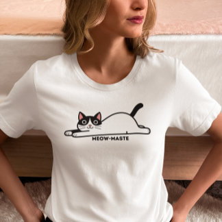 Meowmaste Cat – Funny Yoga-Inspired Cute Cat  T-Shirt