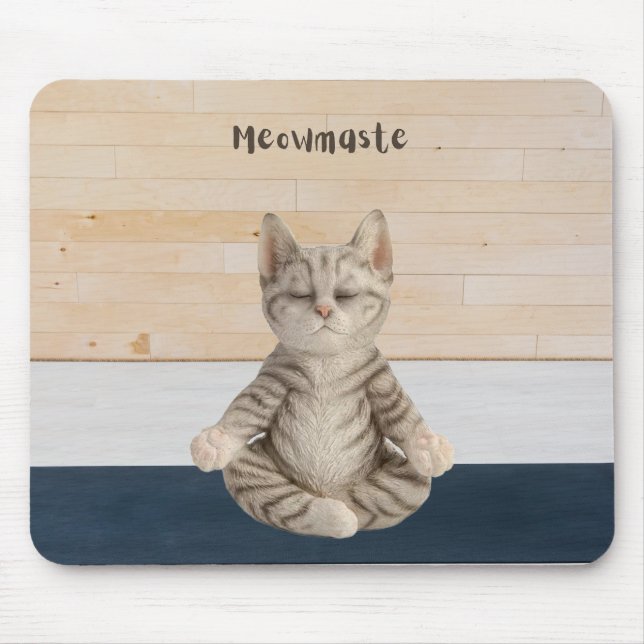 Meowmaste Cat Yoga Mouse Pad (Front)